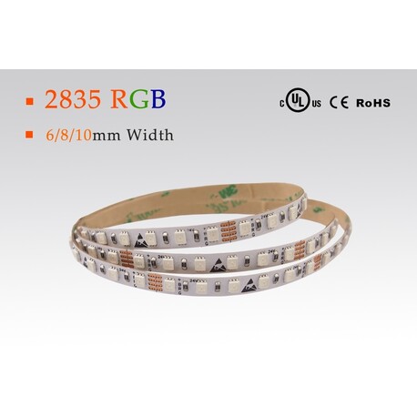 LED riba RGB, 12 V, 8.5 W/m, IP20, 2835