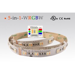 LED strip RGB + CCT, 2700-6000 °K, 12 V, 24 W/m, IP20, 5050