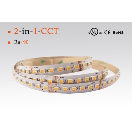 LED riba CCT, 2500-6000 °K, 12 V, 9.6 W/m, IP67, 3528