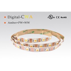 LED riba CCT+ kollane, 5 V, 18 W/m, IP67, 5050