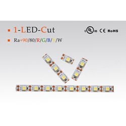 LED strip nature white, 4000 °K, 12 V, 14.4 W/m, IP20, 5050, 1380 lm/m, CRI 90