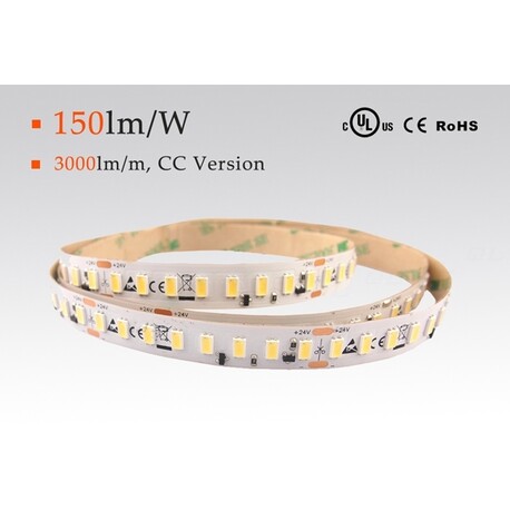 LED strip warm white, 3000 °K, 24 V, 5.7 W/m, IP67, 5630, 970 lm/m, CRI 80