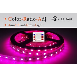 LED strip plant grow, 3:1, 12 V, 19.2 W/m, IP67, 5050