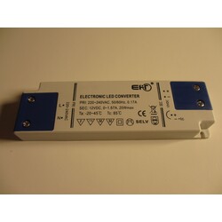 LED Power supply 12V, 20W, 1,66A, Constant voltage, IP20