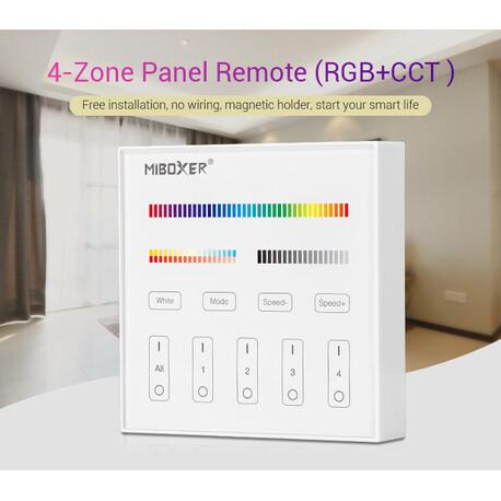 Remote panel, RGB+CCT, RF, B4