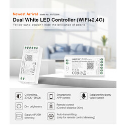 LED dimmer FUT035W, CCT kontroller, RF 2,4GHz, WiFi, 12-24V, 12A