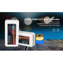 LED dimmer FUT039, RGB+CCT kontroller, RF 2,4GHz, 12-24V, 10A