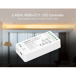 LED dimmer FUT039S, RGB+CCT kontroller, RF 2,4GHz, PWM, 12-24V, 12A
