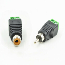 LED strip screw fixing, LRA0021, RCA plug and socket, 2 contacts