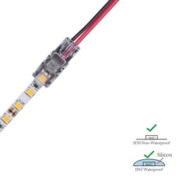 LED riba kiirühendus, LRA0077, toitekaabel juhtmega, 2 kontakti