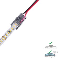 LED strip connection, LRA0091, power cable connector with cable, 2 contacts