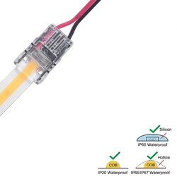 LED strip connection, LRA0094, power cable connector with cable, 2 contacts