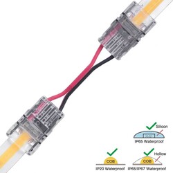 LED strip connection, LRA0095, continue, strip to strip with cable, 2 contacts