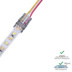 LED strip connection, LRA0107, power cable connector with cable, 3 contacts