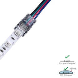 LED strip connection, LRA0115, power cable connector with cable, 4 contacts