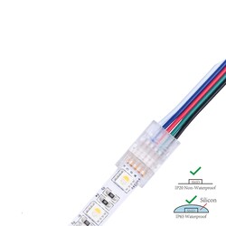 LED riba kiirühendus, LRA0128, toitekaabel, riba-toide juhtmeta, 5 kontakti