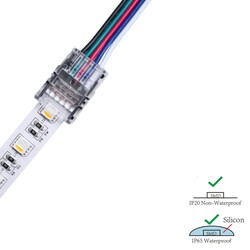 LED strip connection, LRA0145, power cable connector with cable, 5 contacts