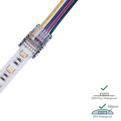 LED strip connection, LRA0149, power cable connector with cable, 6 contacts