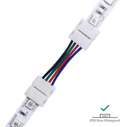 LED strip connection, LRA0223, continue, strip to strip with cable, 4 contacts