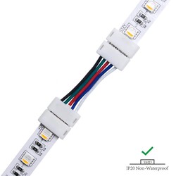 LED strip connection, LRA0230, continue, strip to strip with cable, 5 contacts