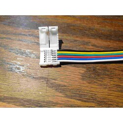 LED strip connection, LRA0233, continue, strip to strip with cable, 6 contacts