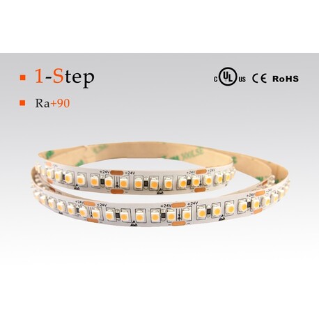 LED strip very warm white, 2200 °K, 12 V, 4.8 W/m, IP67, 3528, 410 lm/m, CRI 90